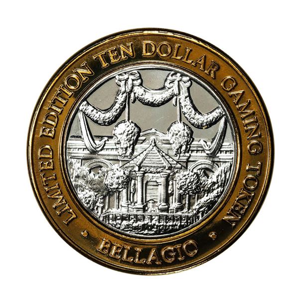 .999 Fine Silver Bellagio Las Vegas, Nevada $10 Limited Edition Gaming Token