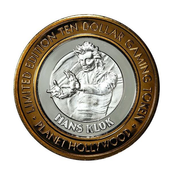 .999 Fine Silver Planet Hollywood Las Vegas, Nevada $10 Limited Edition Gaming Token