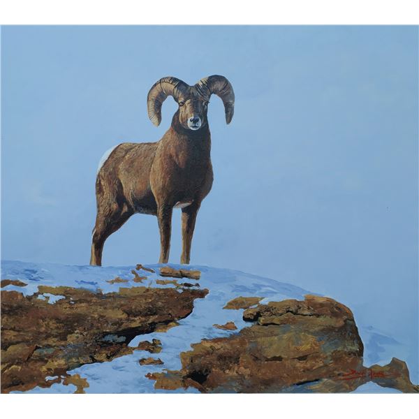 “Bighorn” Original Acrylic Painting on Canvas by Dawie Fourie