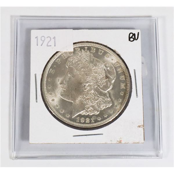 1921 MORGAN SILVER DOLLAR -BU