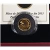 Image 2 : 2013 CANADIAN 50CENT FINE GOLD (99.99%) BALD EAGLE