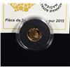 Image 2 : 2015 CANADIAN 25CENT PURE GOLD (99.99%) ROCKRABBIT