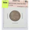 Image 1 : 1917 NEWFOUNDLAND SILVER 25CENT COIN