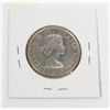 Image 2 : 1958 CANADIAN 50CENT COIN (80% SILVER)