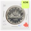 Image 1 : 1966 CANADIAN DOLLAR COIN (80% SILVER)