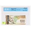 Image 1 : 2003 CANADIAN 100 DOLLAR BANK NOTE GRADED UNC-64