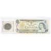 Image 1 : 1969 NICKEL DOLLAR SOLD WITH 1973 1 DOLLAR BILL