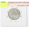 Image 1 : 1958 CANADIAN 25 CENT COIN (80% SILVER)