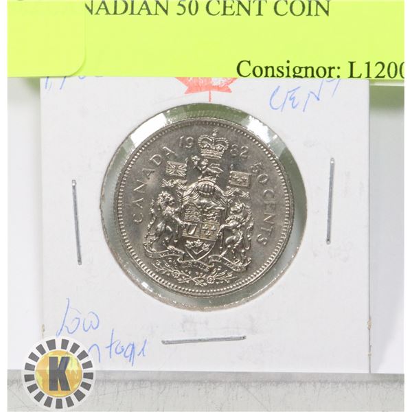 1982 CANADIAN 50 CENT COIN