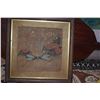 Image 1 : FRAMED BRUSH PAINTING (10 1/2" X 10 1/2")