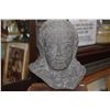 Image 2 : STONE HEAD ON STAND, "BUDDHA", INDONESIA, CENTRAL JAVA, 9TH CENTURY