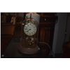 Image 2 : SHATZ GLASS DOMED MANTLE CLOCK (GLASS HAS HOLE)
