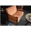 Image 2 : UPHOLSTERED SETTEE W/CANE SIDES