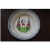 Image 2 : COLLECTION OF HENRIOT QUIMPER POTTERY PLATES, CANDLESTICKS & TRIVETS (7 PCS)  (DOES NOT INCLUDE STAN