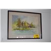 Image 1 : FRAMED WATERCOLOR; SIGNED