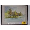 Image 2 : FRAMED WATERCOLOR; SIGNED
