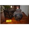 Image 1 : JAPANESE MAKI-E LACQUERED JUBAKO SERVING TRAYS & TEA CADDY (2 PCS)