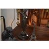 Image 2 : FIGURAL SWINGING BALL CLOCK (FREE SWINGER), VINTAGE ANSONIA CLOCK TOPPER & EIFFEL TOWER SOUVENIR (3 