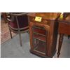 Image 2 : ENGLISH VICTORIAN MAHOGANY INLAID MUSIC CABINET W/1 DRAWER & GLASS FRONT