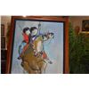 Image 2 : FRAMED OIL ON CANVAS, 2 CHILDREN ON A CAROUSEL HORSE; SIGNED JOHN YOUNG (33 1/4" X  45 1/4")
