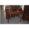 Image 1 : ANTIQUE MAHOGANY WOOD DESK W/HINGED COVER, VICTORIAN SPINET DESK, W/GADROON MOLDING TRIP & BRASS FIT