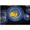 Image 1 : JAPANESE VINTAGE BLUE & WHITE COVERED BOWLS & PLATES (17 PCS)