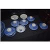 Image 3 : JAPANESE VINTAGE BLUE & WHITE COVERED BOWLS & PLATES (17 PCS)