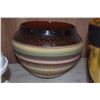 Image 3 : COVERED SOUP TUREEN, ETCHED NAVOJO POTTERY VASE (SIGNED ERIKA SANS) & JAPANESE VASE (SIGNED) (3 PCS)