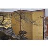 Image 2 : JAPANESE 6 PANEL BYO-BU POLYCHROME SCREEN, LANDSCAPE & PLUM TREES (APPROX 134")