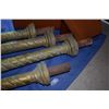 Image 3 : VINTAGE BRASS STANCHIONS (4 PCS)