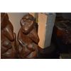 Image 2 : COLLECTION OF MONKEY FIGURINES (WOOD, STONE & METAL) (6 PCS)