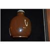Image 3 : CHINESE JASPER DEEP RELIEF CRICKET SNUFF BOTTLE W/JADE TOP (2 3/4")