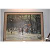 Image 2 : FRAMED OIL ON CANVAS, SAN FRANCISCO STREET SCENE; SIGNED TAGAMI '70 (WATER MARKS) (55" X 42 1/2")