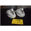 Image 1 : ROYAL COPENHAGEN UNDERGLAZED PORCELAIN FIGURINES OF MALE SWANS, ARTIST ALLAN THERKELSEN (2 PCS)