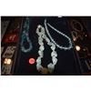 Image 1 : BEAD NECKLACES: AQUAMARINE, FLUORITE & GLASS (3 PCS)