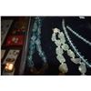 Image 2 : BEAD NECKLACES: AQUAMARINE, FLUORITE & GLASS (3 PCS)