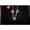 Image 2 : 12K WG FILLED DECO STYLE AGATE NECKLACE