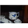 Image 2 : PORCELAIN PITCHER, CUPS, SERVING PIECES W/BLUE BIRD MOTIF (10 PCS)