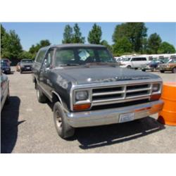  1988 DODGE RAMCHARGER - 60,153 Exmt