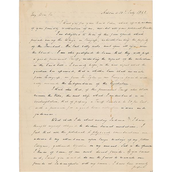 Henry Clay Autograph Letter Signed