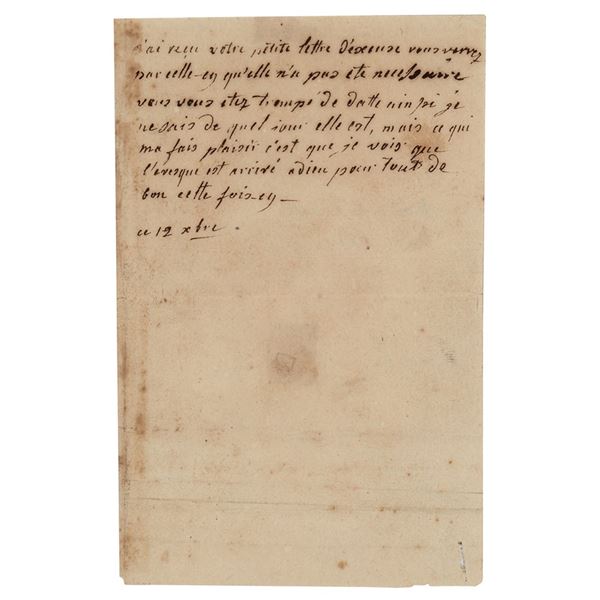 Marie Antoinette Handwritten Letter