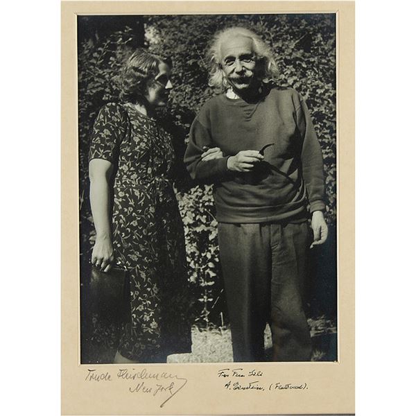 Albert Einstein Signed Photograph to Jewish Immigrant