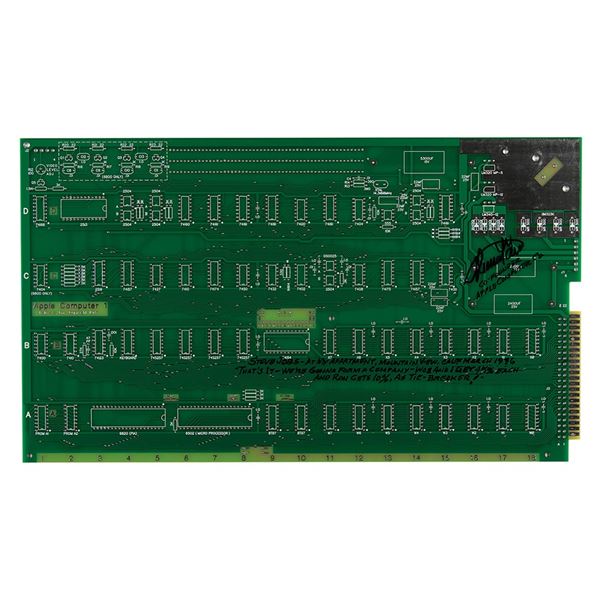 Apple: Ronald Wayne Signed Apple-1 Circuit Board Replica