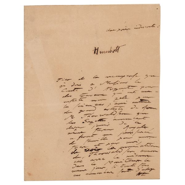 Alexander von Humboldt Autograph Letter Signed