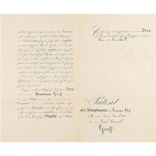 Kaiser Wilhelm I Document Signed