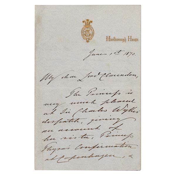 King Edward VII Autograph Letter Signed