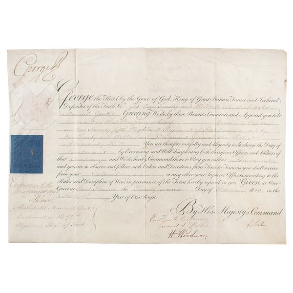 King George III Document Signed