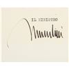 Image 2 : Benito Mussolini Document Signed