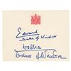 Image 1 : Duke and Duchess of Windsor Signatures