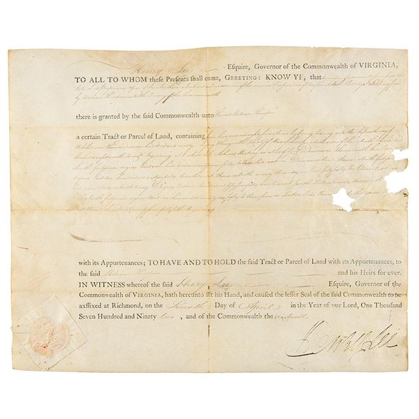 Henry Lee Document Signed